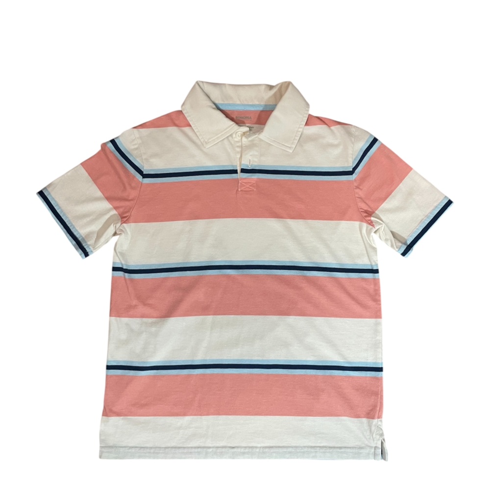 Sonoma Kids Polo Shirt - Pink and White Stripes